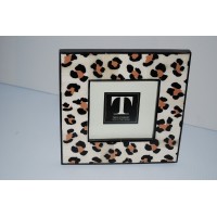 Picture Frame 4x4 Leopard Print  TWO'S COMPANY gifts home decor with glass   253815135236